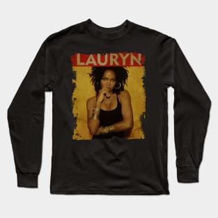 TEXTURE ART- Lauryn Hill - RETRO Long Sleeve T-Shirt